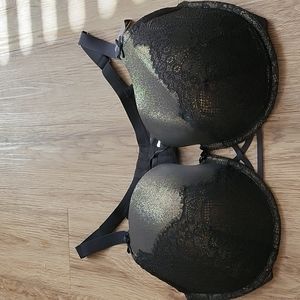 NWT SZ 46DDD CACIQUE STRAPPY METALLIC BRA